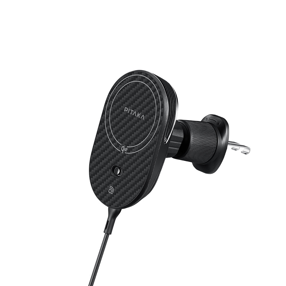 Pitaka MagEZ Pro 2 M-safe Şarj Özellikli Qi2 Aramid Fiber Araç Telefon Tutucu Pitaka MagEZ Pro 2 M-safe Şarj Özellikli Qi2 Aramid Fiber Araç Telefon Tutucu